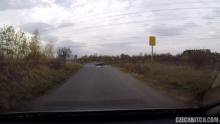 Зрелый бойфренд жарит чешскую шлюху в позе раком в машине