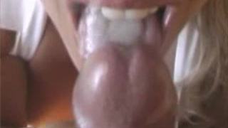 Нарезка камшотов в ротик моей жене